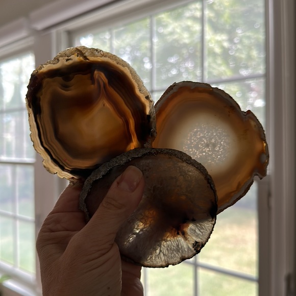 6 Polished Agate Rounds for Decor, Display - Picture 9 of 12